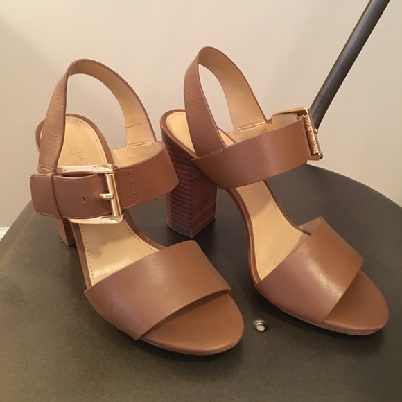 michael kors block heel sandals